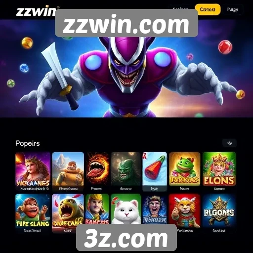 Análise da oferta de jogos no site zzwin